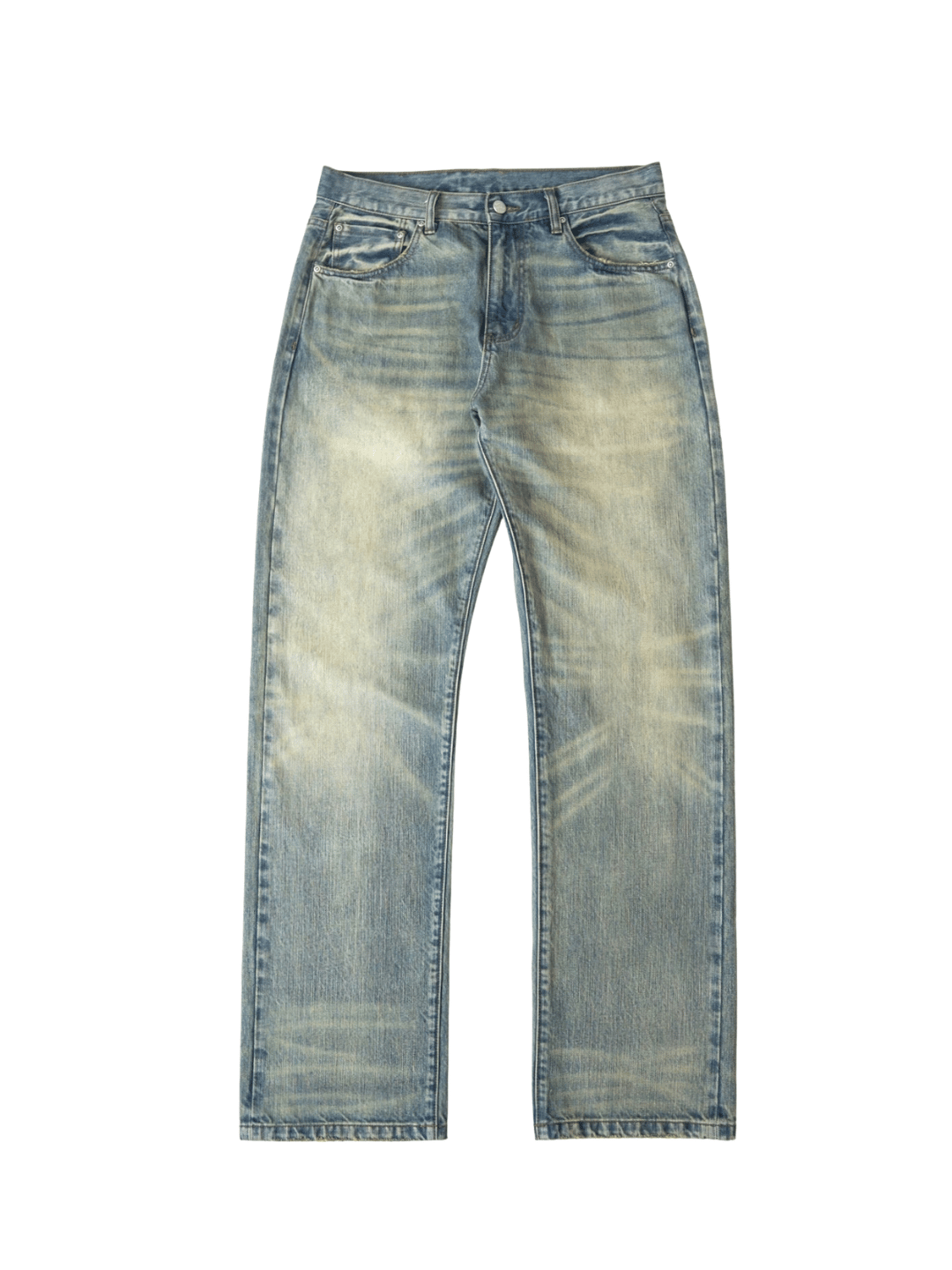 "Bruce Type" Straight-Leg Washed Denim