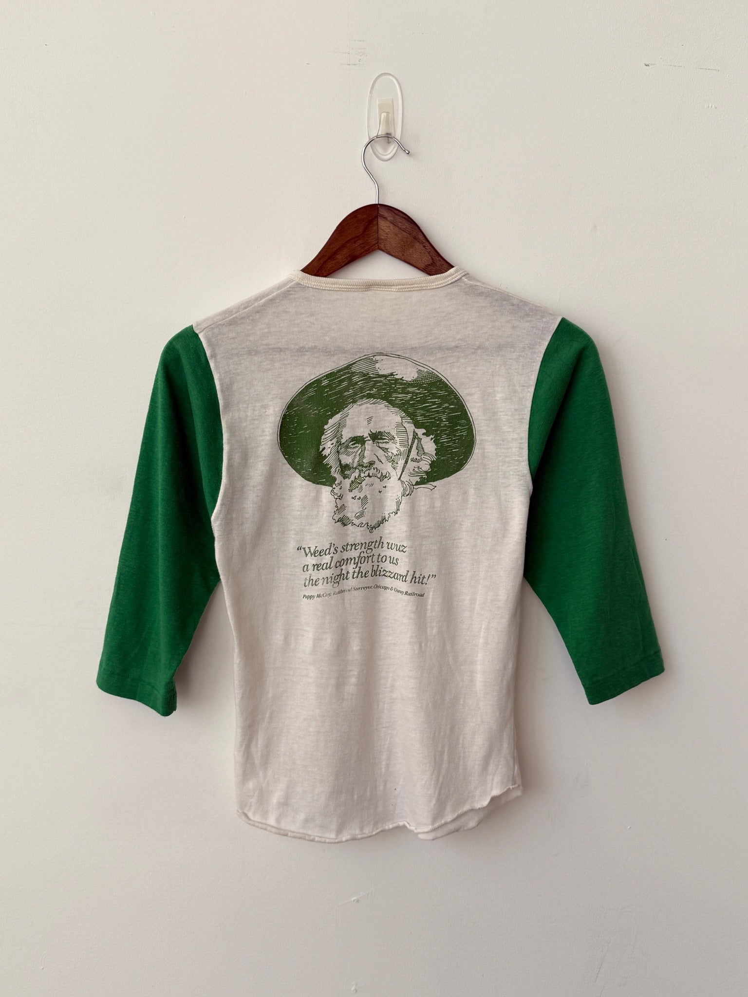 70s Jeremiah 100 Proof Weed Baseball Henley T