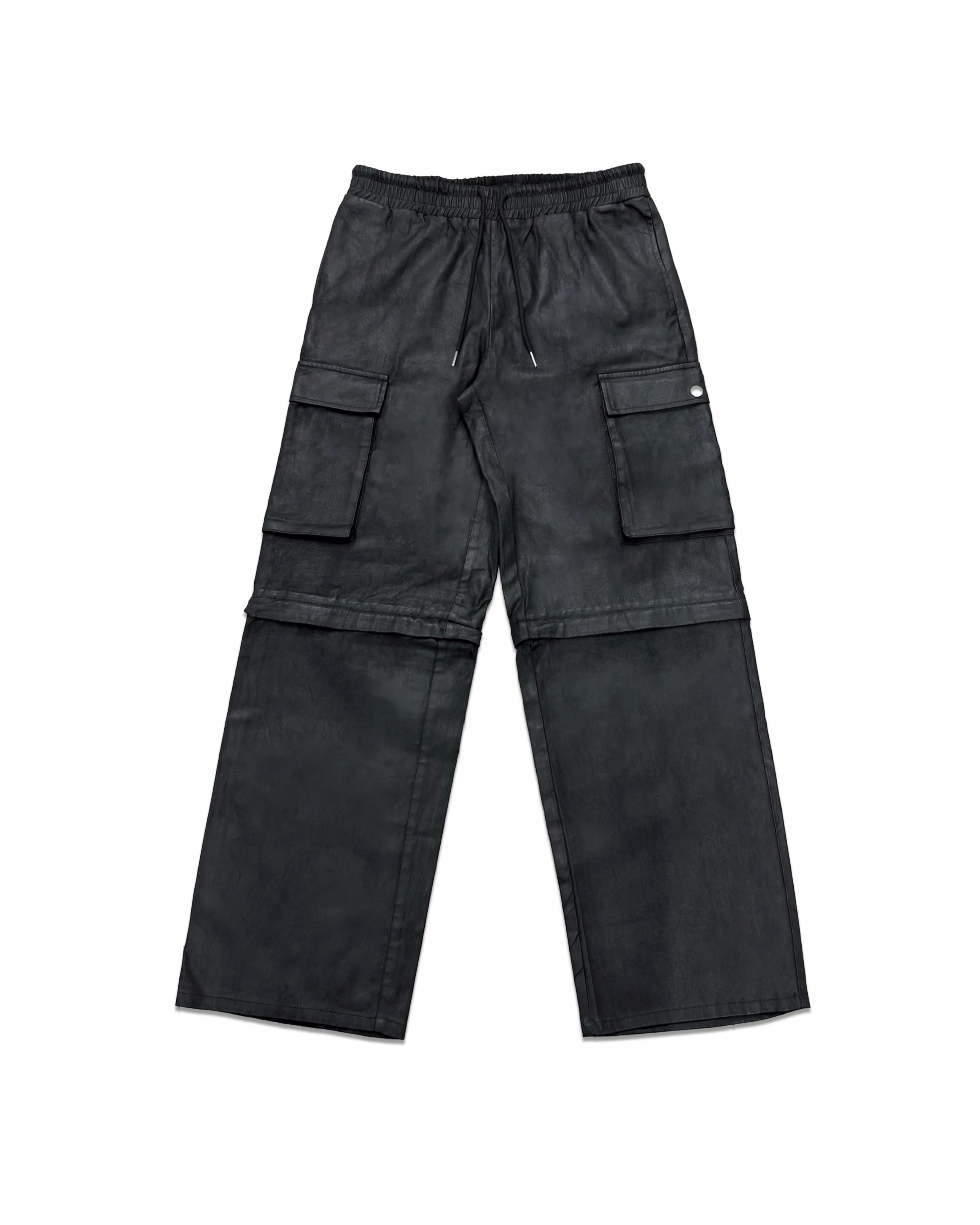"WAXED ZIP-OFF" cargo pants
