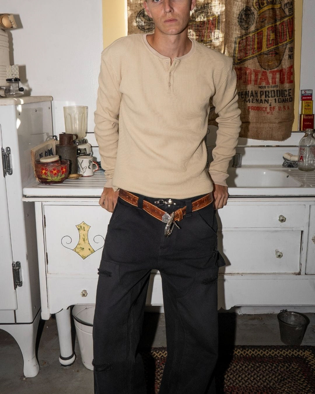 Core Henley Thermal (Beige)