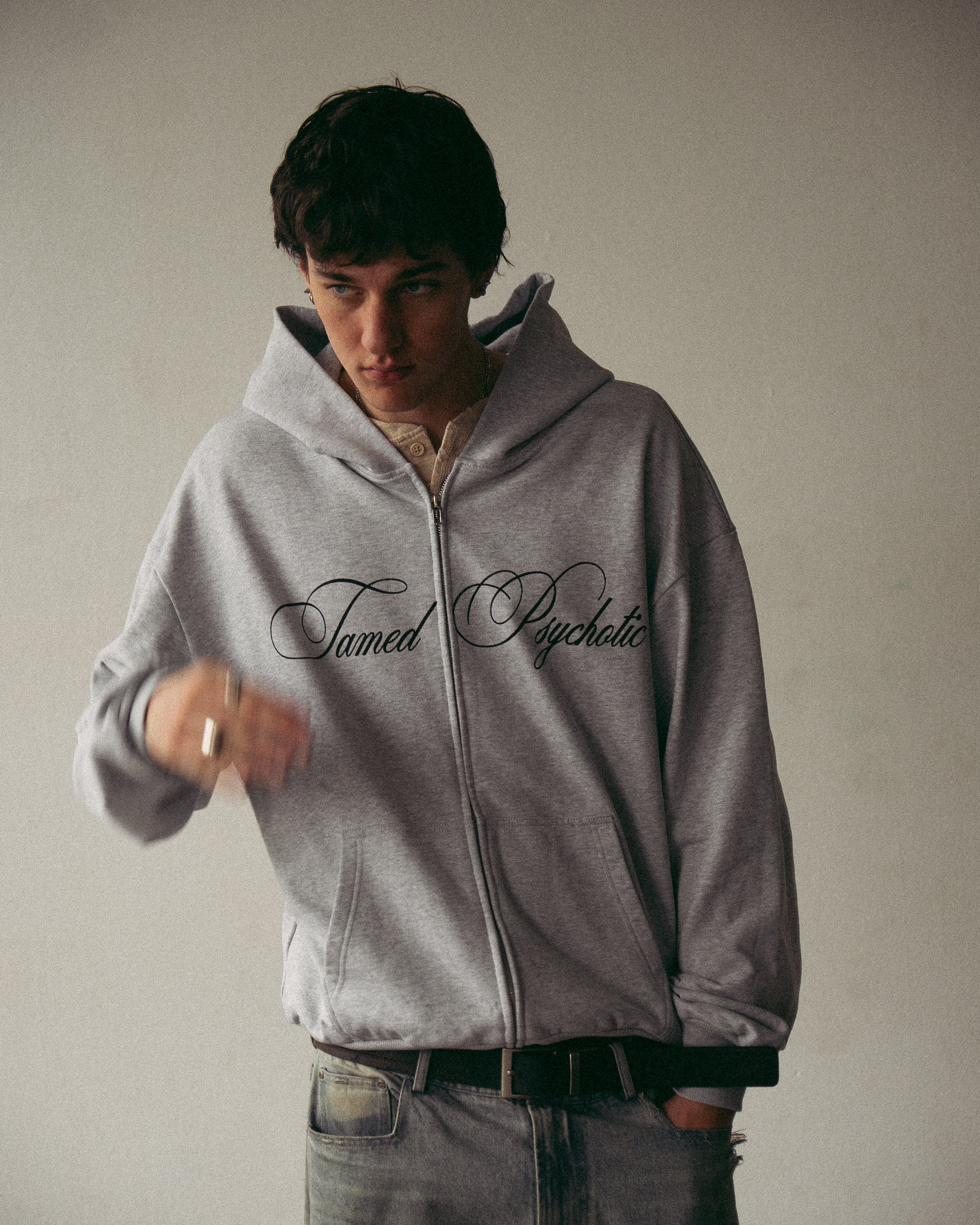 "CORE" zip hoodie (Grey)