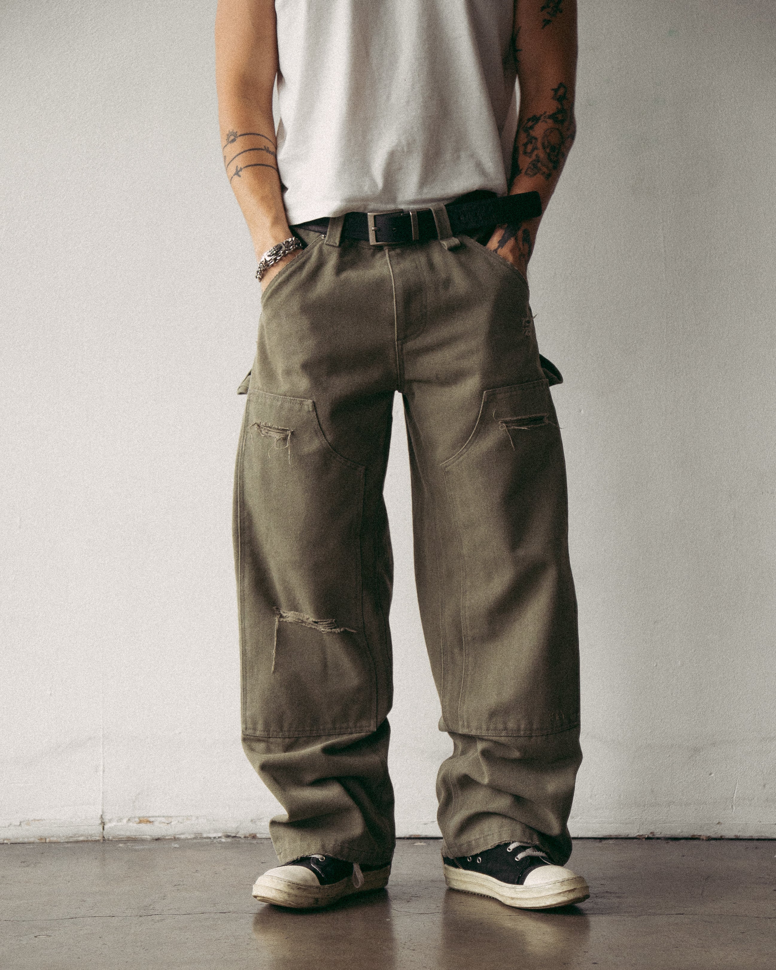 "WORKING MAN" double knees(Deadleaf)