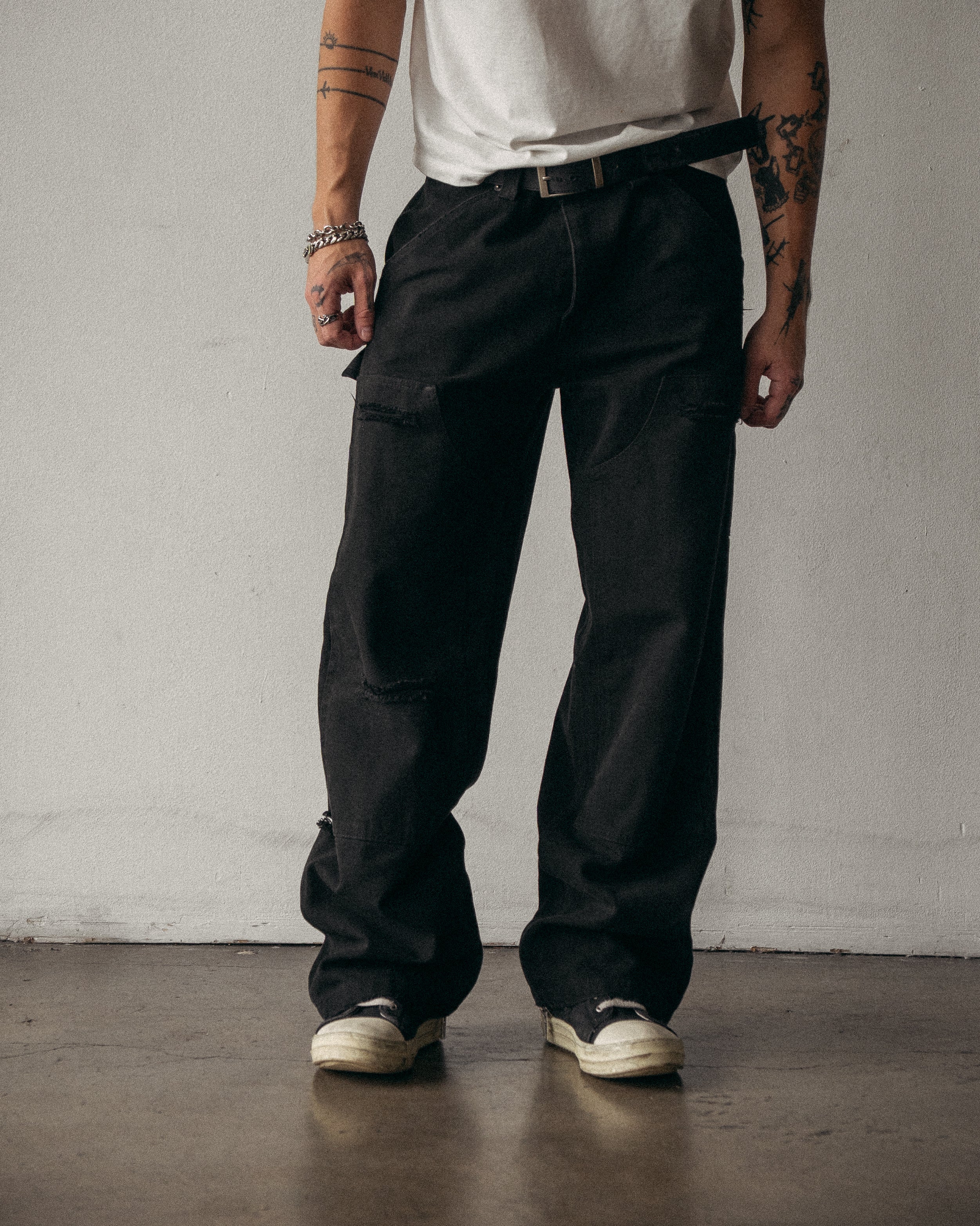 "WORKING MAN" double knees(Black)