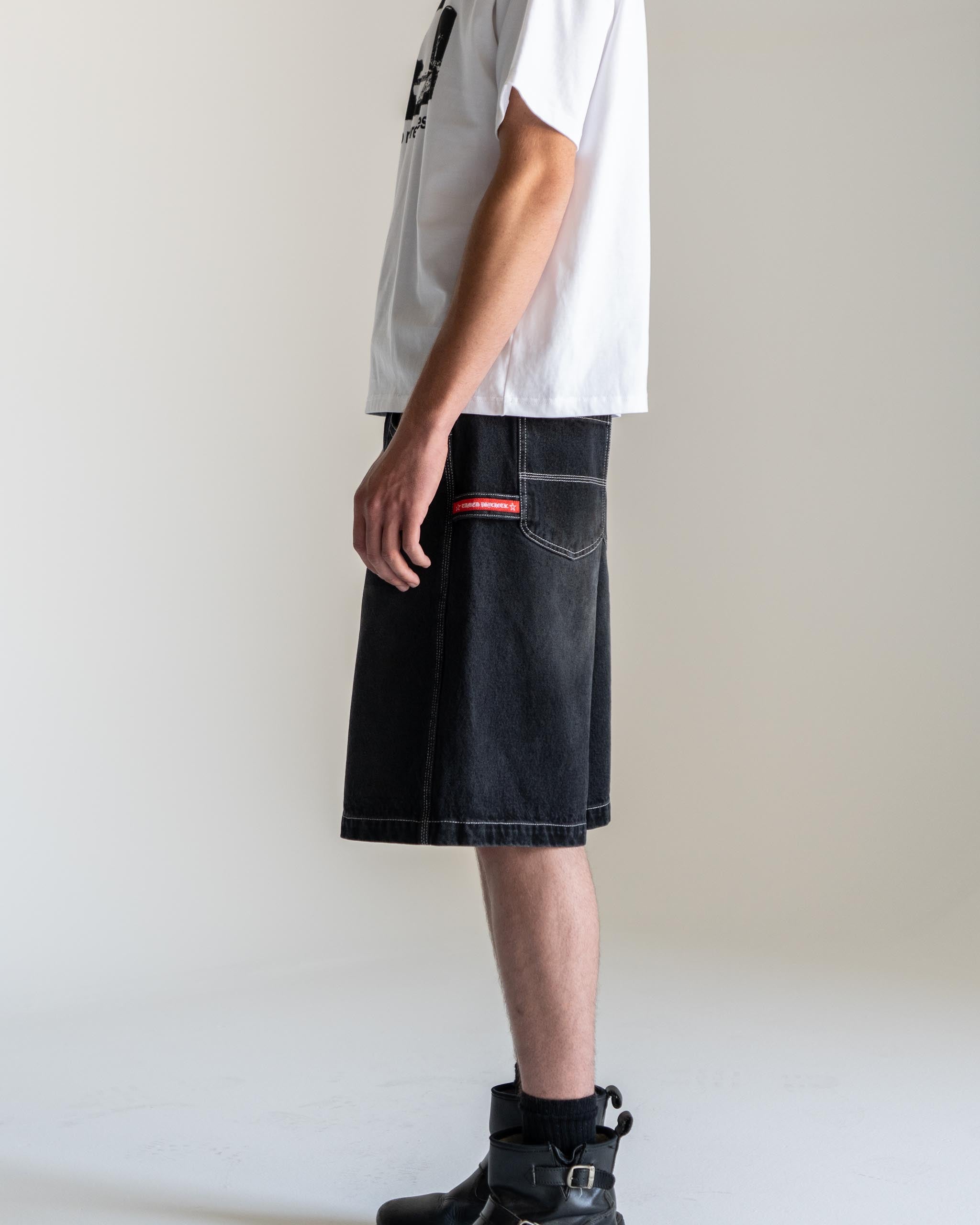 MAVERICK DENIM SHORTS BLACK