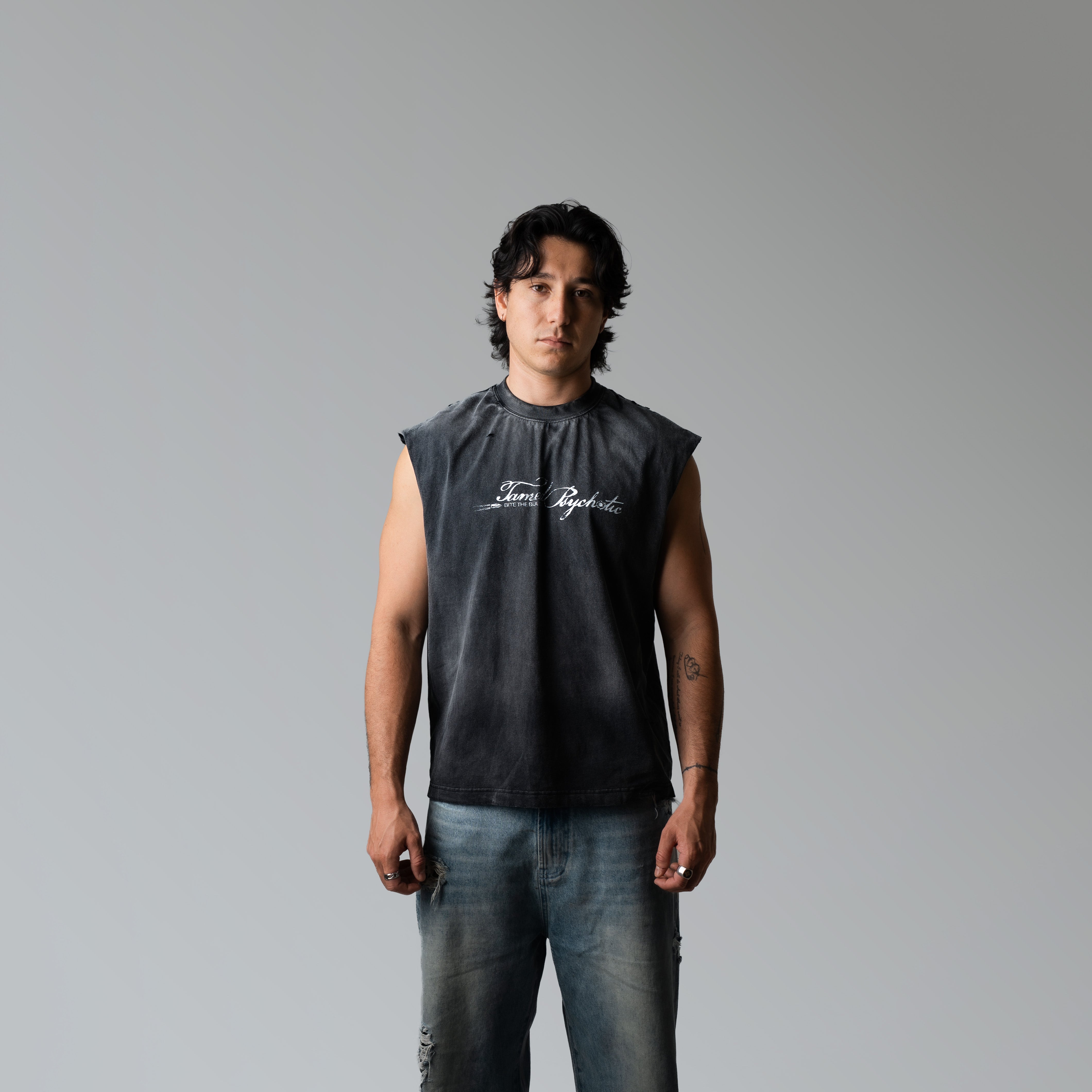 BASECORE CUTOFF OVERWASHED BLACK