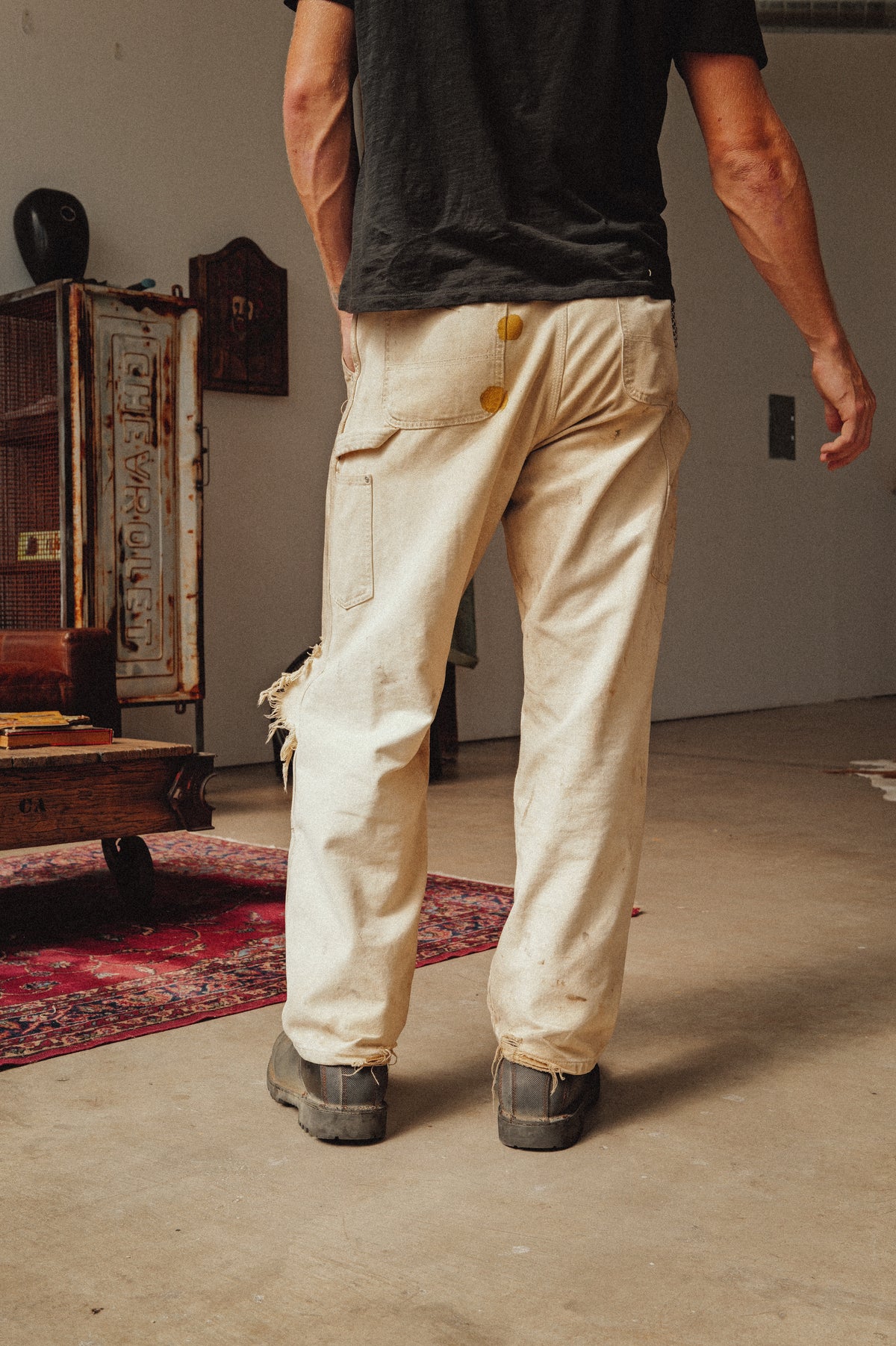 Shop-Repaired Double Knees(white)